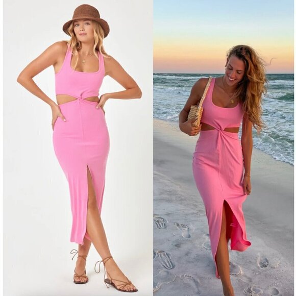 l*space Dresses & Skirts - L*SPACE Skyler Cover-Up Dress in Guava Size Small